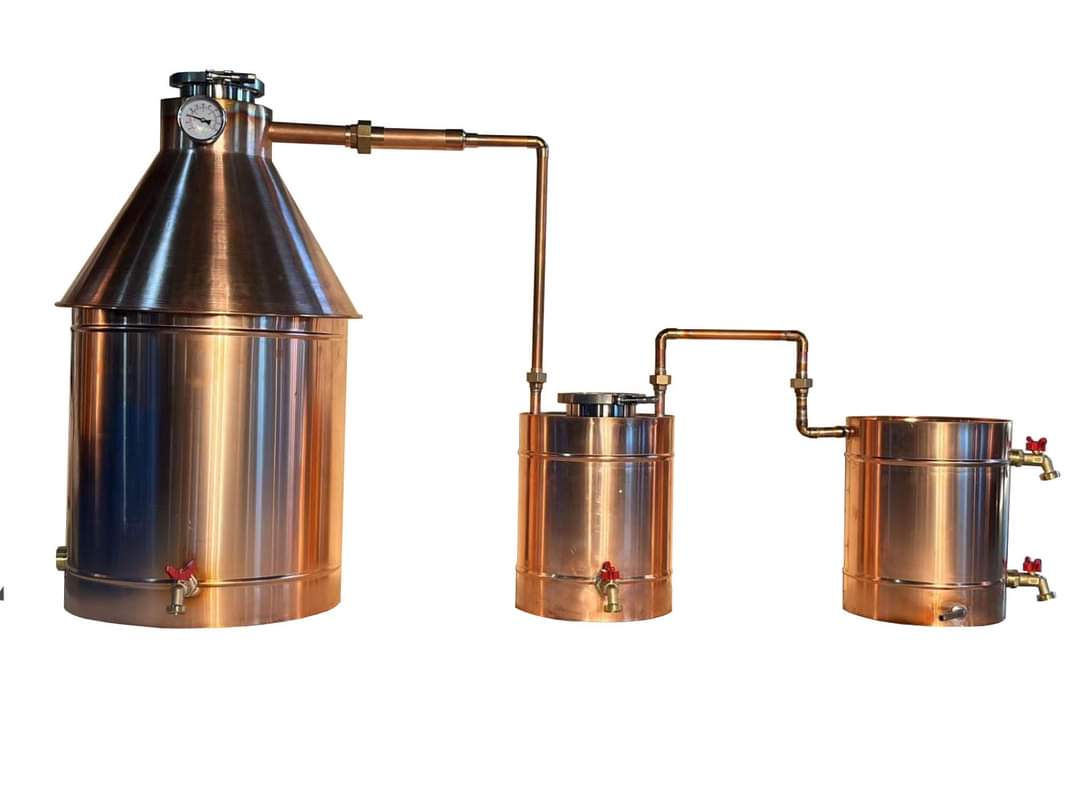 30 Gallon 220v Electric Liquor Still - Top End Copper Distiller